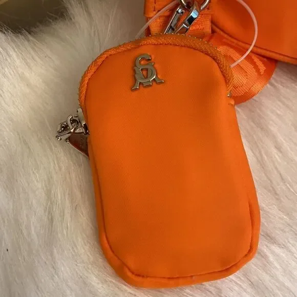 NWT Steve Madden Crossbody Bag w/ Airpod Pouch - Orange - Picture 16 of 17
